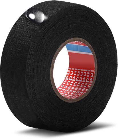1 Inch x 49.2 ft Wire Harness Cloth Tape Wiring Harness Automotive Cloth Tape Noise Damping Heat Proof Adhesive Fabric Tape for Automotive Electrical Wrap Protection Insulation Cable Fixed (4 Rolls) in Kuwait