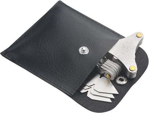 مجموعة أدوات قياس درجة الخيط من الفولاذ المقاوم للصدأ WMYCONGCONG تتضمن 3 قطع قياس مركزي 1 أمريكا SAE النوع 1 متري ونوع SAE الأمريكي والنوع البريطاني للقياس الصناعي in Kuwait