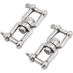SHENGHUISS 2 قطعة 1/2 بوصة M12 Marine 316 من الفولاذ المقاوم للصدأ الفك والفك تكبل سوينغ حلقة دوارة المفاجئة المتداول تكبل، موصلات سلسلة مرساة، ملحقات تعليق جهاز دوران 360 درجة in Kuwait