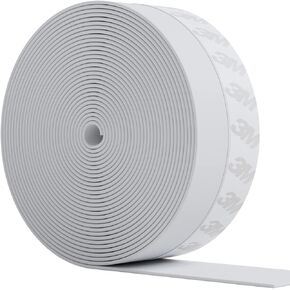 33 Feet Self Stick Silicone Door Seal Strip for Windows, Doors, Glass Shower Door, Sliding Door Weatherstrip Draft Stopper Weather Stripping Tape Roll Exterior Door Frame Sealers