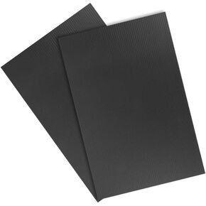 uxcell Corrugated Plastic Sheets,3mm Black Blank Yard Lawn Signs,12 Inch x 16 Inch,Waterproof Sign Blank Board 2pcs