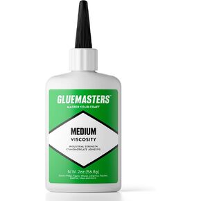 Glue Masters Pro Line - 16 أونصة - Cyanoacrylate من الدرجة الاحترافية (CA) "غراء فائق" من Glue Masters - لاصق لزوجة سميك 1500 CPS للأعمال الخشبية، ونمذجة المقياس، والتصنيع، والطباعة ثلاثية الأبعاد والمزيد in Kuwait