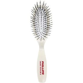 Phillips Brush Co Light Touch 1 Oval Cushioned Brush with Ball Tipped Nylon Bristles, Contoured Handle