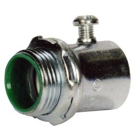 Morris 14892 EMT Set Screw Connector, Insulated Throat, Steel, 1-inch Trade Size in Saudi Arabia