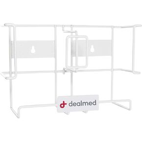 Dealmed Triple Glove Box Holder – Holds Medical Exam Gloves, Disposable Gloves, Nitrile Exam Gloves, Latex Gloves, Powder Coated Steel Vertical Wire with Open Design
