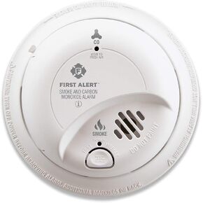 First Alert BRK SC9120LBL Hardwired Smoke and Carbon Monoxide (CO) Detector with 10 Year Sealed Battery Backup , White in Kuwait