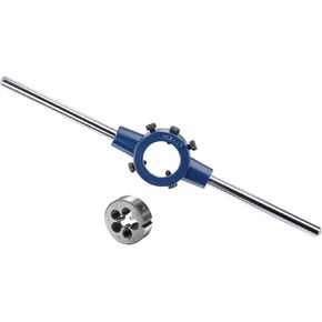 Die Stock Handle Set, 1/2-13 UNC Thread Die & Fit 26mm-38mm OD / M12-M16 Die Wrench Tool Kit - (Applications: for Threading Repairing), 1-Set