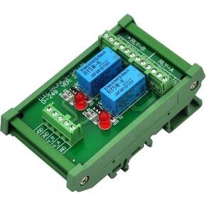 إلكترونيات-صالون DIN Rail Mount 2 DPDT وحدة واجهة مرحل الإشارة، إصدار DC 5V. in Kuwait