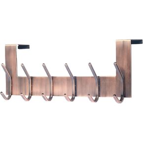 Dseap Over The Door Hook Hanger - 6 Hooks Over Door Coat Rack for Hanging Clothes Hat Towel, Brushed Nickel in Saudi Arabia