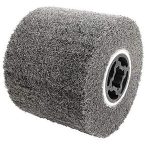 120x100x19mm Non-Woven Abrasive Wire Drawing Polishing Burnishing Wheel Flap Brush for Surface Treatment Stainless Steel, Aluminum, Copper, and More - 240 Grit