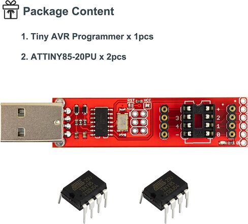 مبرمج AVR صغير مع قطعتين ATTINY85-20PU IC in Saudi Arabia