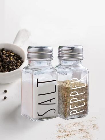 Farmhouse Salt And Pepper Shakers Set,Kitchen Blue Decor,Glass Salt And Pepper Shakers Set,Cute Salt Shaker,Gift For Women,Modern Farmhouse Decor,Home Decor,No Rubbing Off (2 BLUE) in Kuwait