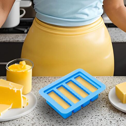 قالب زبدة السيليكون، صينية قوالب الزبدة مع غطاء، صانعة زبدة كبيرة مع ملاعق سيليكون صالحة للطعام، حاوية مستطيلة للبراونيز، زبدة محلية الصنع، أعشاب، زبدة الثوم in Kuwait