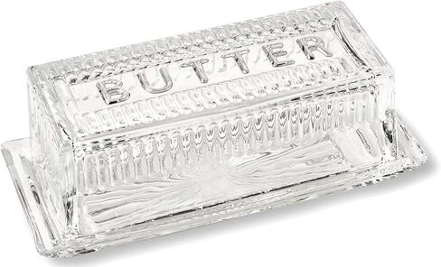 طبق زبدة فرنسية حديثة بغطاء بغطاء بغطاء من الكريستال مغطى من بيزرات in Kuwait