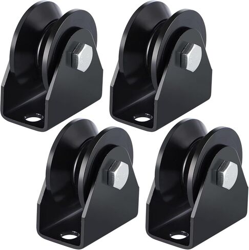 Skelang 4-Pack V Groove Caster 2.5 Inches, Sliding Gate Wheel, Rigid Caster for Rolling Gate and Fence, Sawmill, 772 Lbs Each Load Capacity in Saudi Arabia