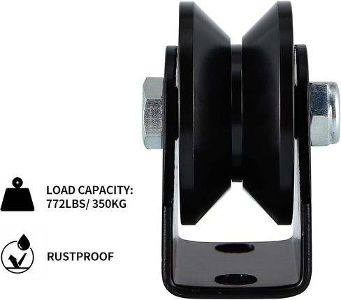 Skelang 4-Pack V Groove Caster 2.5 Inches, Sliding Gate Wheel, Rigid Caster for Rolling Gate and Fence, Sawmill, 772 Lbs Each Load Capacity in Saudi Arabia