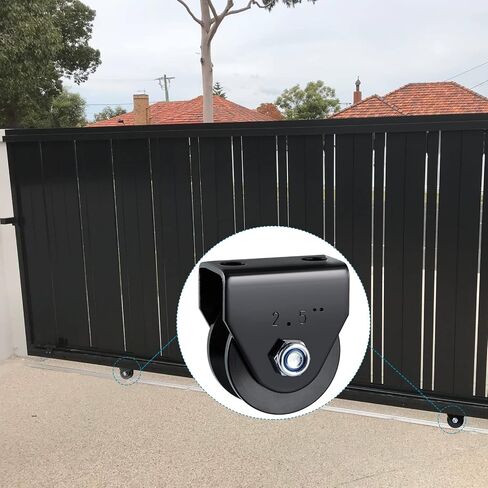 Skelang 4-Pack V Groove Caster 2.5 Inches, Sliding Gate Wheel, Rigid Caster for Rolling Gate and Fence, Sawmill, 772 Lbs Each Load Capacity in Saudi Arabia