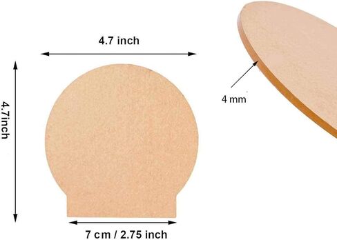 12 Pcs 4 mm Round Acrylic Sheet Clear Cast for LED Light Base,0.16"(4mm) Thick, Plastic Glass Panel with Protective Paper for Table Sign, DIY Display Project in Kuwait