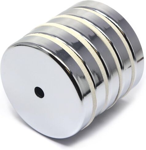 50 LB Holding Power 2.4" Cup Magnets | Magnetic Round Base Mounting Magnets for Business or Car Top Signs, RB60 Pot Magnets 5 Pieces in Saudi Arabia