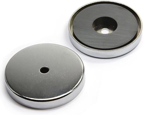 50 LB Holding Power 2.4" Cup Magnets | Magnetic Round Base Mounting Magnets for Business or Car Top Signs, RB60 Pot Magnets 5 Pieces in Saudi Arabia