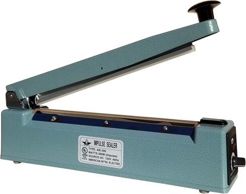 American International Electric AIE-300 Impulse Hand Sealer, 12 Inches Max. Seal Length, 6 Mil Max. Material Thickness, 2 mm Seal Width, Exceptional Air and Watertight Seals on Most Plastic Materials in Kuwait