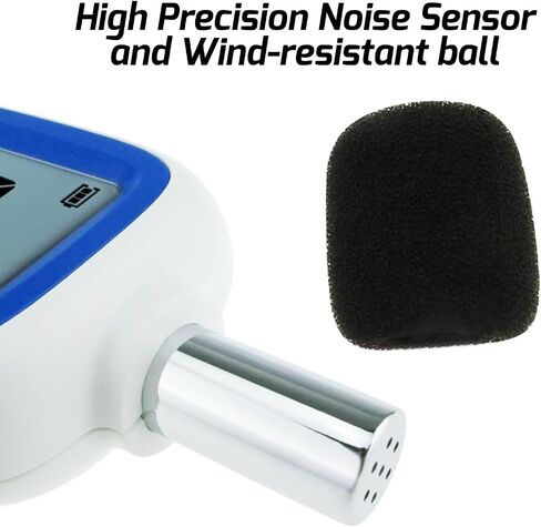Decibel Meter, Bluetooth-Enabled Digital Sound Level Meter Portable SPL Meter 30~130dBA Range MAX/MIN Data Hold with LCD Display Backlight for Home, School and Workplace to Accurate Sound Measurement in Saudi Arabia