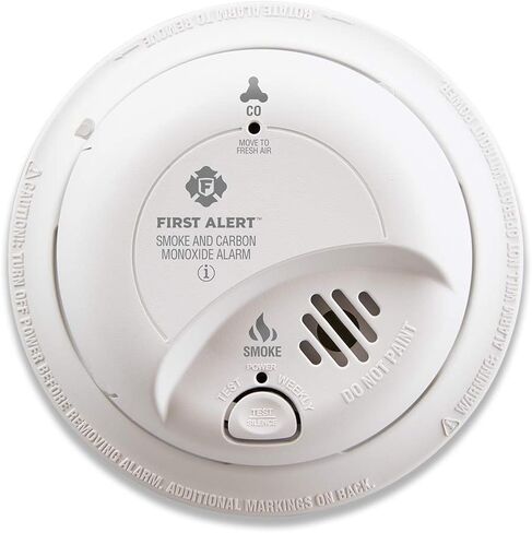 First Alert BRK SC9120LBL Hardwired Smoke and Carbon Monoxide (CO) Detector with 10 Year Sealed Battery Backup , White in Kuwait