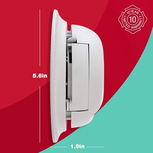 First Alert BRK SC9120LBL Hardwired Smoke and Carbon Monoxide (CO) Detector with 10 Year Sealed Battery Backup , White in Kuwait