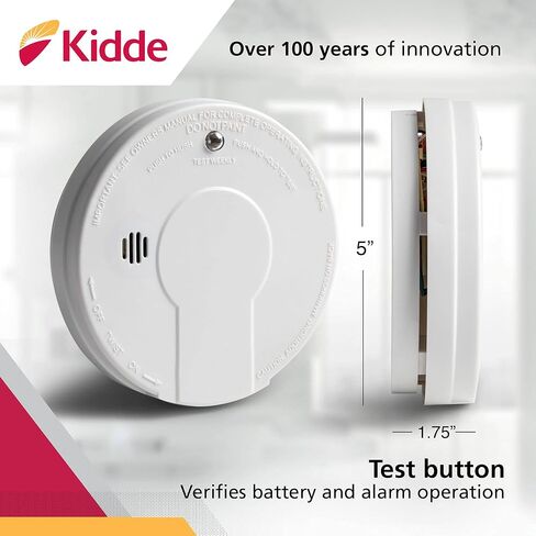 Kidde Smoke Detector, 9-Volt Battery Operated, Ionization Smoke Alarm, Battery Included in Saudi Arabia