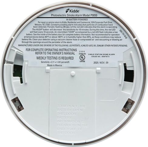 Kidde Smoke Detector, 9-Volt Battery Operated, Ionization Smoke Alarm, Battery Included in Saudi Arabia