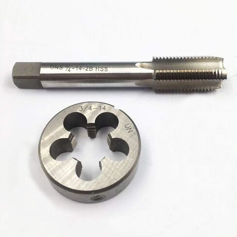 3/4"-14 NPS tap and die, 3/4"-14, 3/4"-18, HSS Tap And Die Set UNF Machine Thread Tap And UNF Round Thread Die Right Hand (3/4-14 NPS) in Saudi Arabia