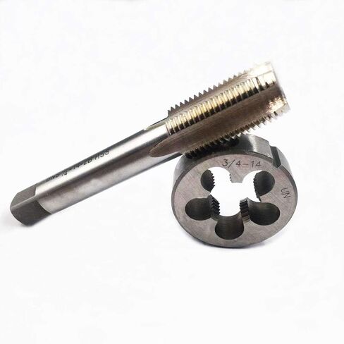 3/4"-14 NPS tap and die, 3/4"-14, 3/4"-18, HSS Tap And Die Set UNF Machine Thread Tap And UNF Round Thread Die Right Hand (3/4-14 NPS) in Saudi Arabia