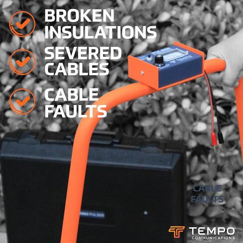 TEMPO Communications PE2003-G جهاز تحديد موقع الأعطال الأرضية | كشف كسر عزل الأسلاك والكابلات تحت الأرض | إشارة الجهد العالي | جهاز استقبال الإطار A | طقم كامل (موديل 2023) in Saudi Arabia