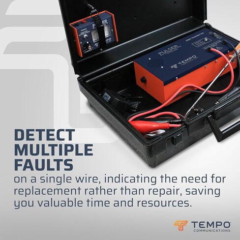 TEMPO Communications PE2003-G جهاز تحديد موقع الأعطال الأرضية | كشف كسر عزل الأسلاك والكابلات تحت الأرض | إشارة الجهد العالي | جهاز استقبال الإطار A | طقم كامل (موديل 2023) in Saudi Arabia