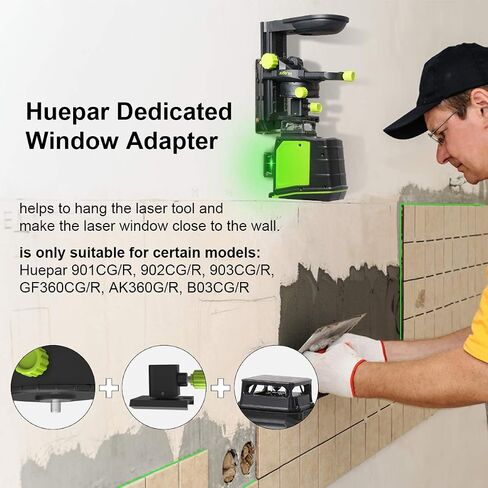 Huepar Fine-tuning Bracket Laser Level Adapter, Multifunctional Magnetic Pivoting Base with Adjustable Clip, 360° Adjustable Support with 1/4"-20 Male Threaded, Height Adjustment - PV10+ in Kuwait