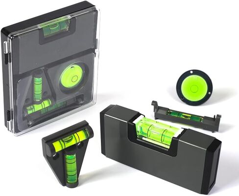 فوكيمونج 4 قطع من مستويات الفقاعات الصغيرة المحمولة، تصميم مضغوط لمشاريع تحسين المنزل، اخضر in Kuwait