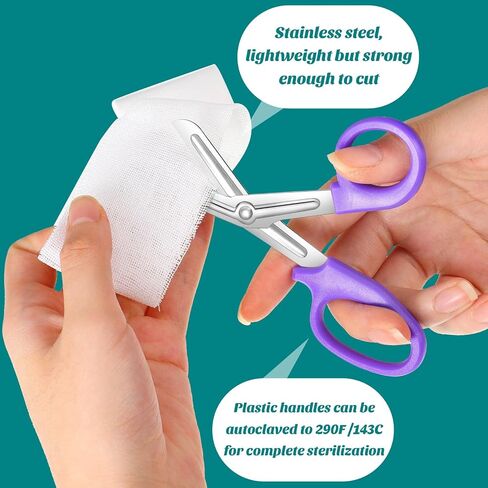 120 Pcs Small Trauma Shears 5.7'' Stainless Steel Bandage Scissors Heavy Duty Assorted Rainbow Nurse Scissors for Nurses Doctors Nursing Veterinary Use Supplies and Accessories, 6 Colors in Saudi Arabia