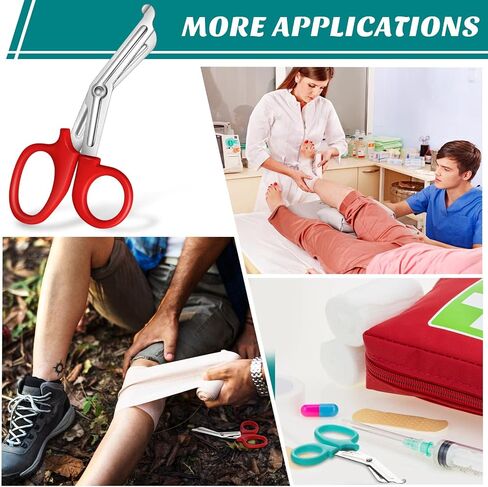 120 Pcs Small Trauma Shears 5.7'' Stainless Steel Bandage Scissors Heavy Duty Assorted Rainbow Nurse Scissors for Nurses Doctors Nursing Veterinary Use Supplies and Accessories, 6 Colors in Saudi Arabia