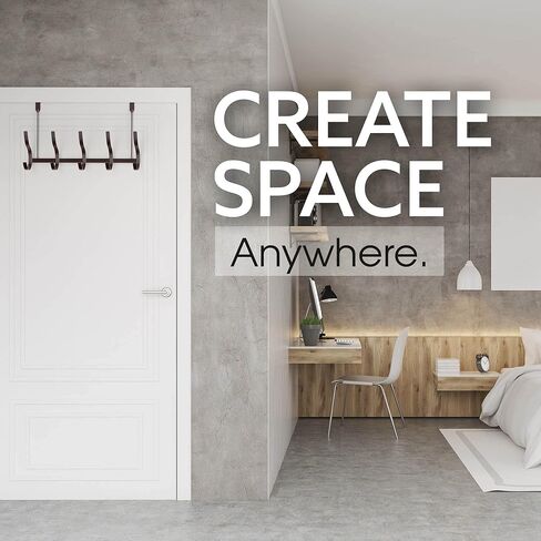 حامل معطف، خطافات على الباب لتعليق الحقائب والملابس والقبعات - منظم محفظة - شماعة منشفة للحمام والدش ، أوستن ، برونز in Kuwait