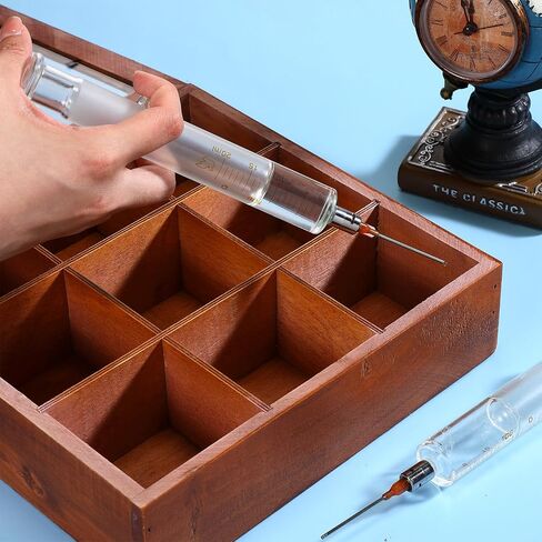 TrelaCo 4 Pack 20ml Reusable Glass Syringe with No Needle, Measurement and Dispensing Syringe Tools for Science Labs, Liquid Measuring, Feeding Pets, Oil or Glue Applicator in Kuwait