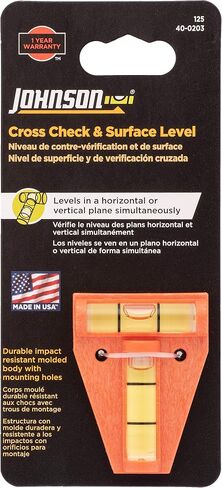 Johnson Level & Tool 125 Cross Check Level, Orange, 1 Level in Saudi Arabia