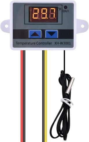 Diymore XH-W3001 وحدة التحكم في درجة الحرارة LED الرقمية، مفتاح ترموستات مع مسبار مقاوم للماء، ترموستات تبريد للتدفئة قابل للبرمجة - 58 درجة فهرنهايت ~ 248 درجة فهرنهايت in Kuwait