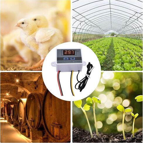 Diymore XH-W3001 وحدة التحكم في درجة الحرارة LED الرقمية، مفتاح ترموستات مع مسبار مقاوم للماء، ترموستات تبريد للتدفئة قابل للبرمجة - 58 درجة فهرنهايت ~ 248 درجة فهرنهايت in Kuwait