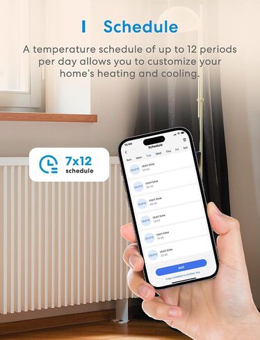 Meross Smart Wi-Fi جهاز التحكم في درجة الحرارة ترموستات 15A، يعمل مع Apple Home، Alexa، Google Home، SmartTings تبريد التدفئة للمنزل، تخمير التخمير، الحضانة، الدفيئة، الزواحف، حوض السمك in Kuwait