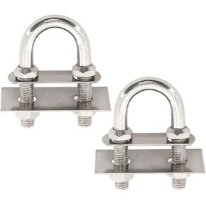 NovelBee 2-Pack of Stainless Steel Bow Stern Eye Tie Down U Bolt with Nuts and Washers,Stock Dia.1/2" (Length:4-1/4") in Kuwait