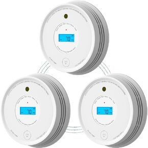 AEGISLINK Smoke and Carbon Monoxide Detector 10-Year Lifespan, Photoelectric Fire Alarm and Electrochemical CO Alarm with Test/Silence Button, with Replaceable Battery, SC240