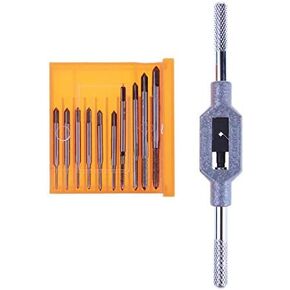 NMBWCNM 11pcs الصنابير الصغيرة بت وجع مجموعة مع عالية السرعة الصلب اليد المسمار الموضوع التوصيل الصنابير M1 M1.2 M1.4 M1.6 M1.7 M1.8 M2 M2.5 M3 M3.5 لإصلاح آلات النجارة in Kuwait