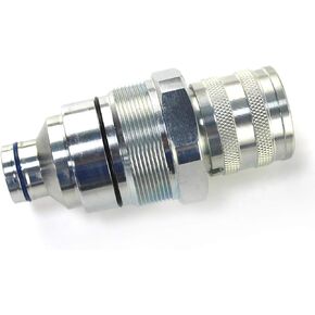 AT406475 7246802 Hydraulic Female Flat Face Quick Connect Coupler 48mm Thread Diameter Hydraulic Coupler for Bobcat John Deere Skid Steer Loader 318E 319E 320E 323E 326E 328E 329E 332E Spare Parts