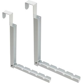 Haosuny Over The Door Hook - 2 Pack Door Hangers Hooks, Organizer Hooks for Living Room, Door Hanger for Clothes, Door Hooks for Hanging,Bathroom,Bags,Towels, Coats (White). in Kuwait