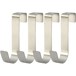 Over The Cabinet Door Single Hooks 10 Pack (10P-White)